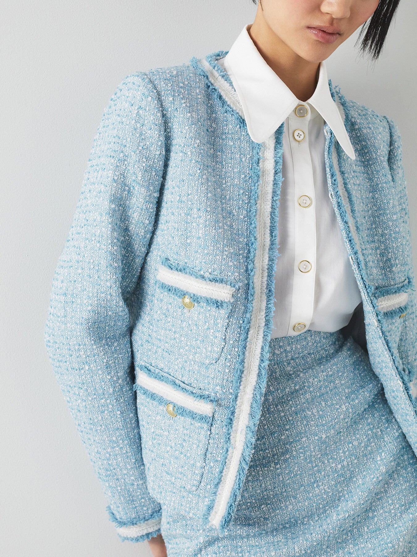Charlie Italian Recycled Cotton Blend Tweed Jacket