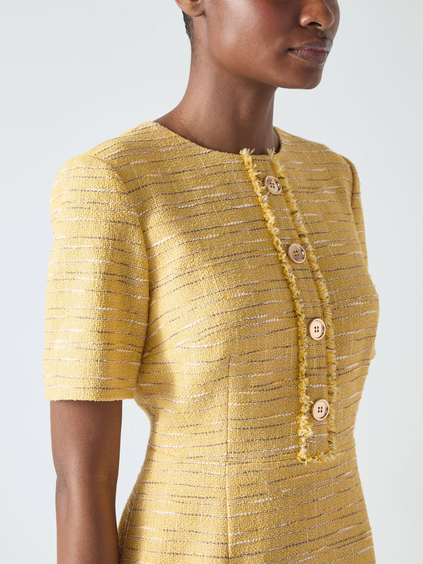 Varley Cotton Blend Tweed Mini Dress With Butt