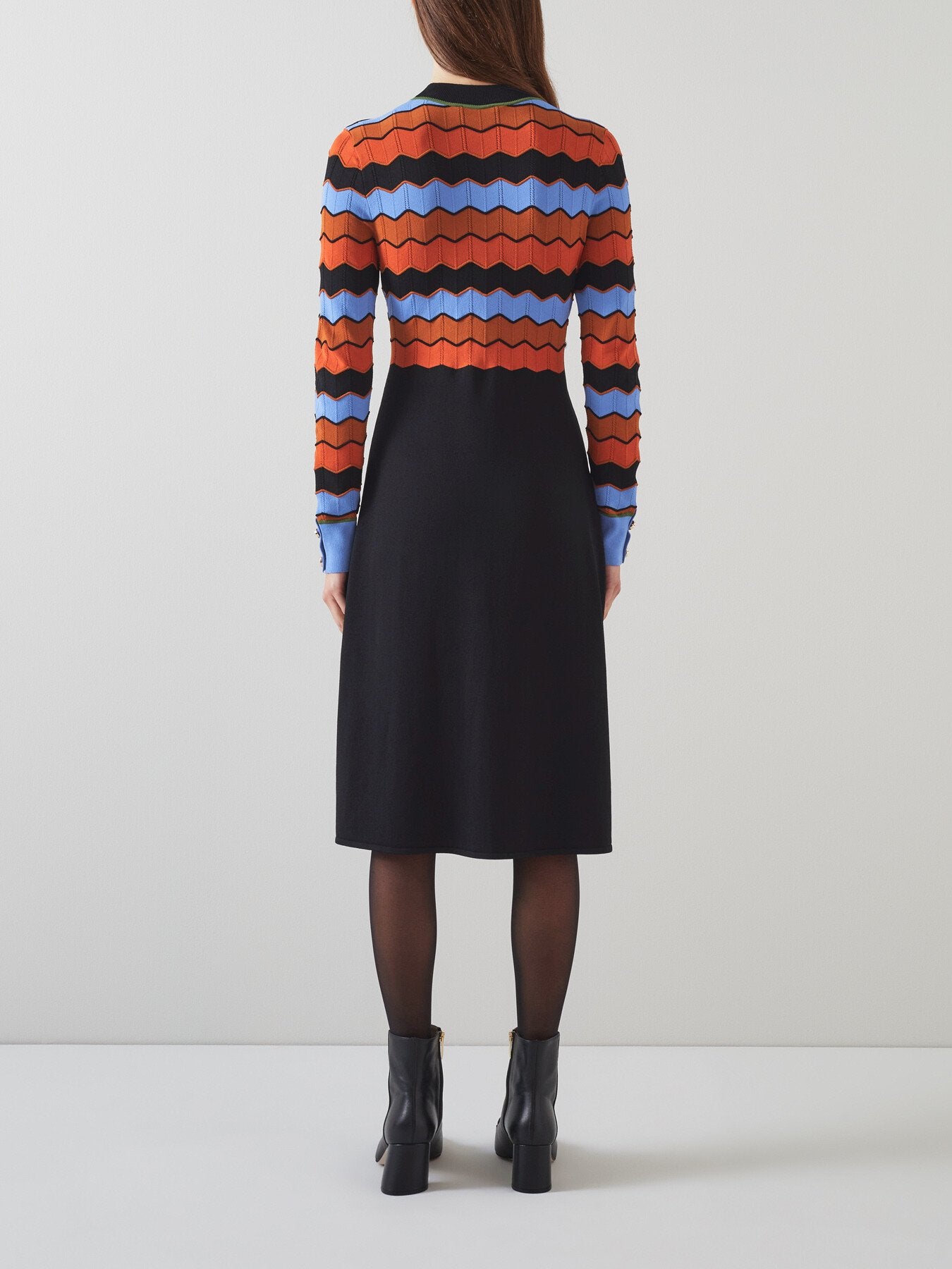 Eli Multi-Colour Wavy Knit Dress