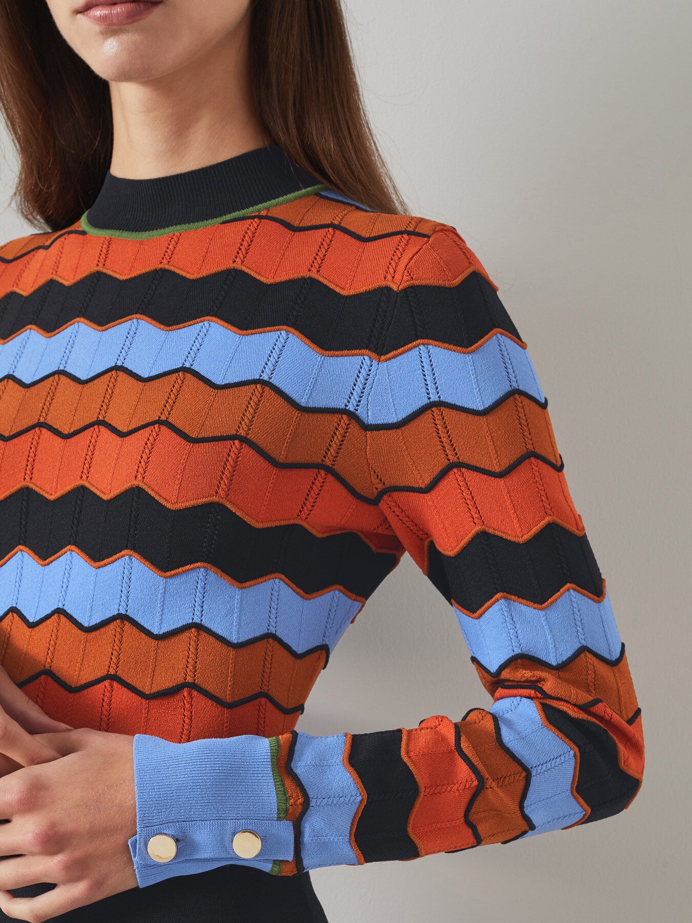 Eli Multi-Colour Wavy Knit Dress