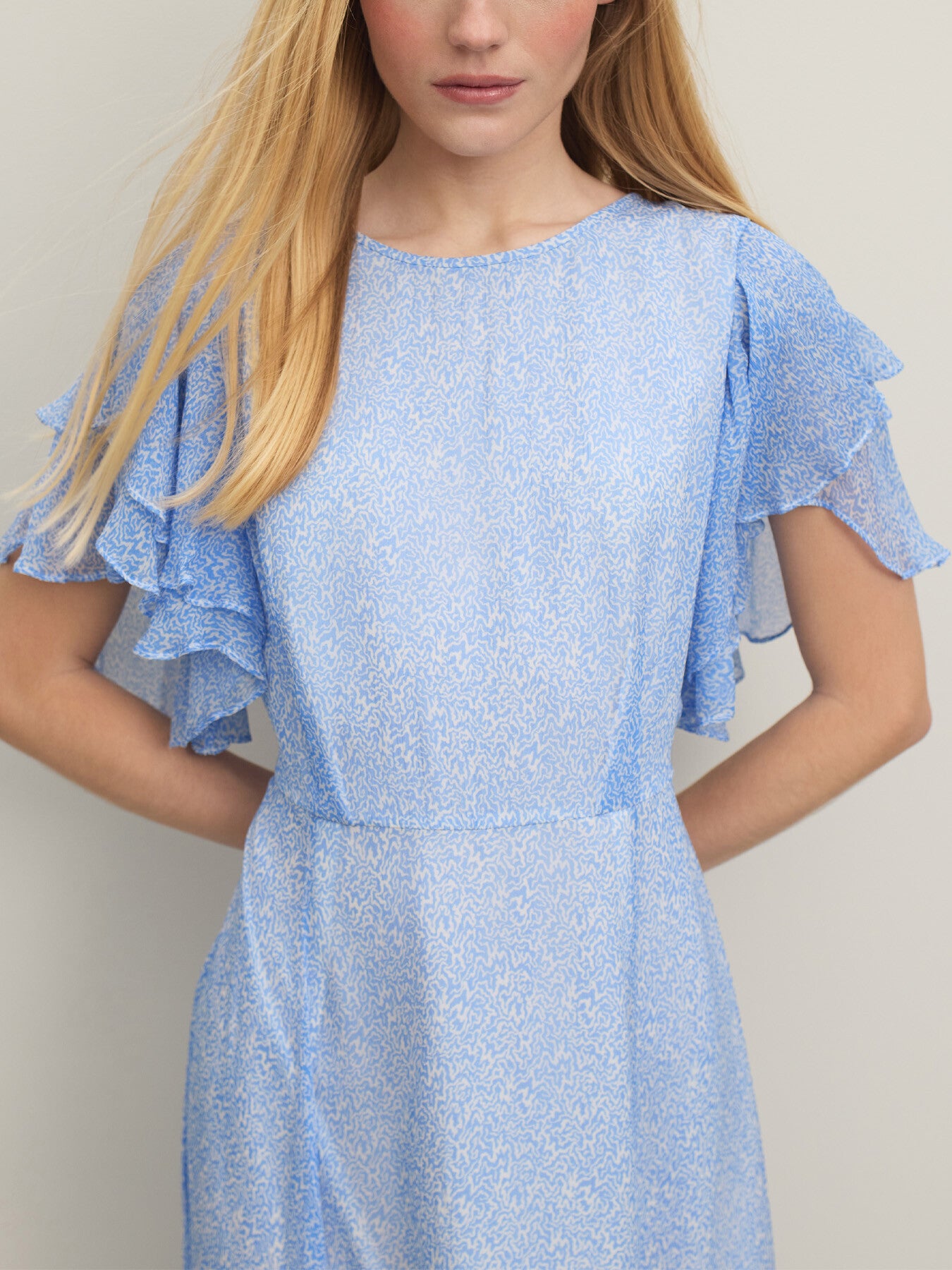 Agnes Mini Wiggle Print Georgette Dress