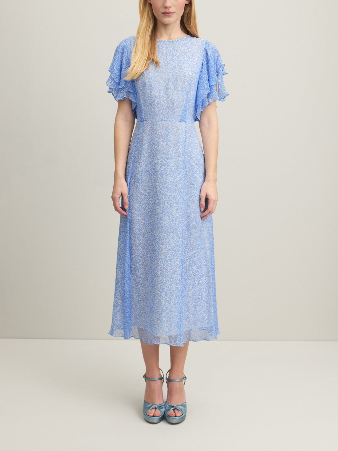 Agnes Mini Wiggle Print Georgette Dress