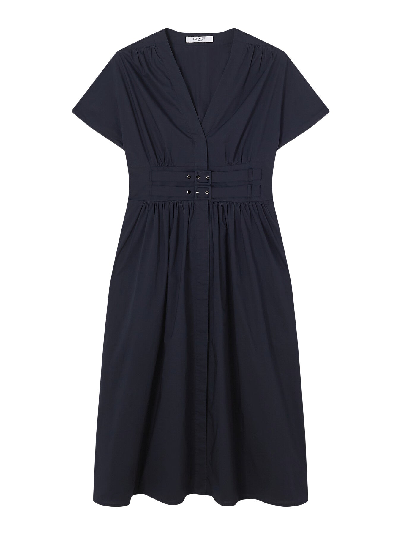 Eva Navy Cotton Sun Dress