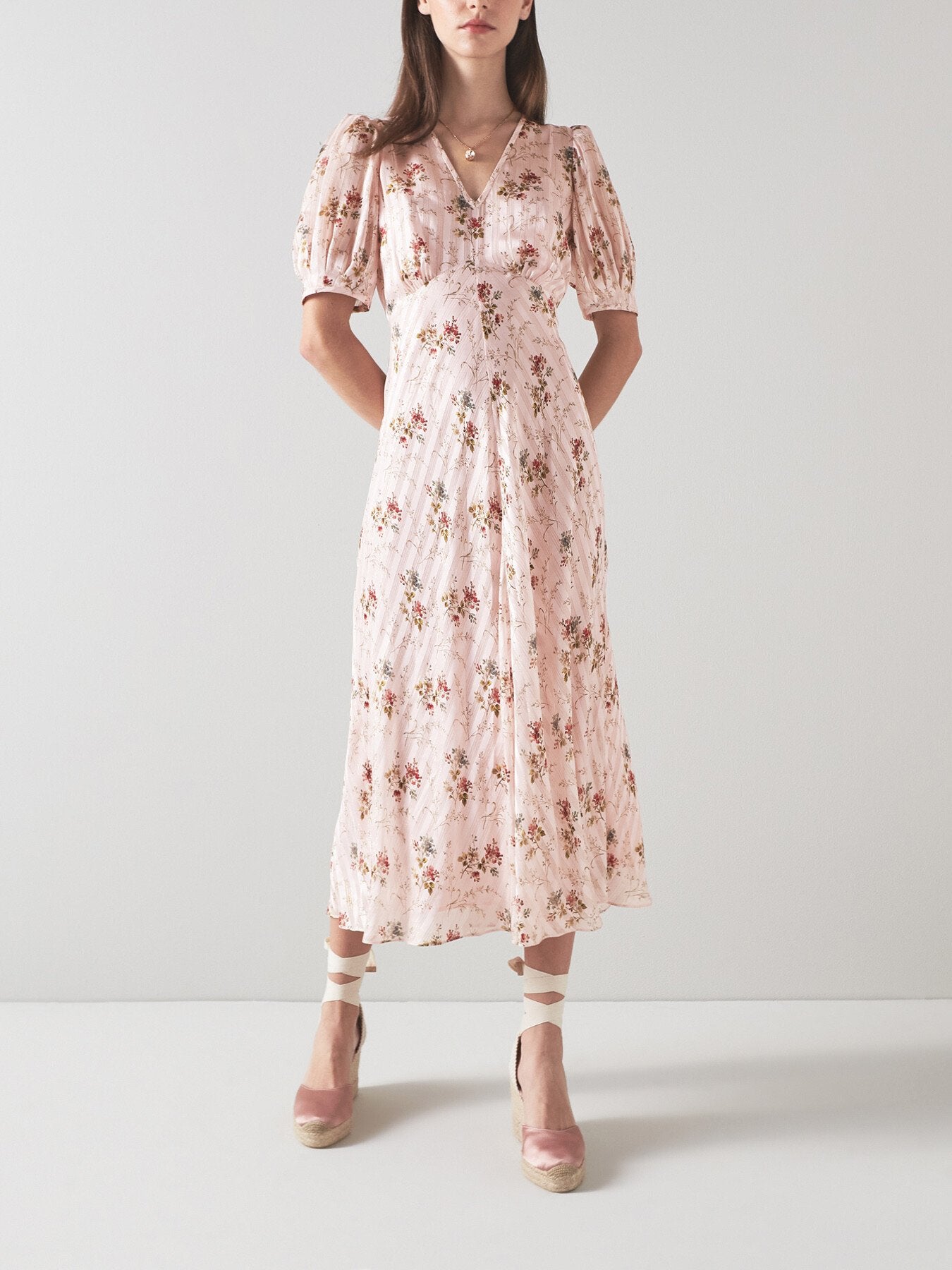 Leith Wildflower Potpourri Silk Metallic Stripe Dr