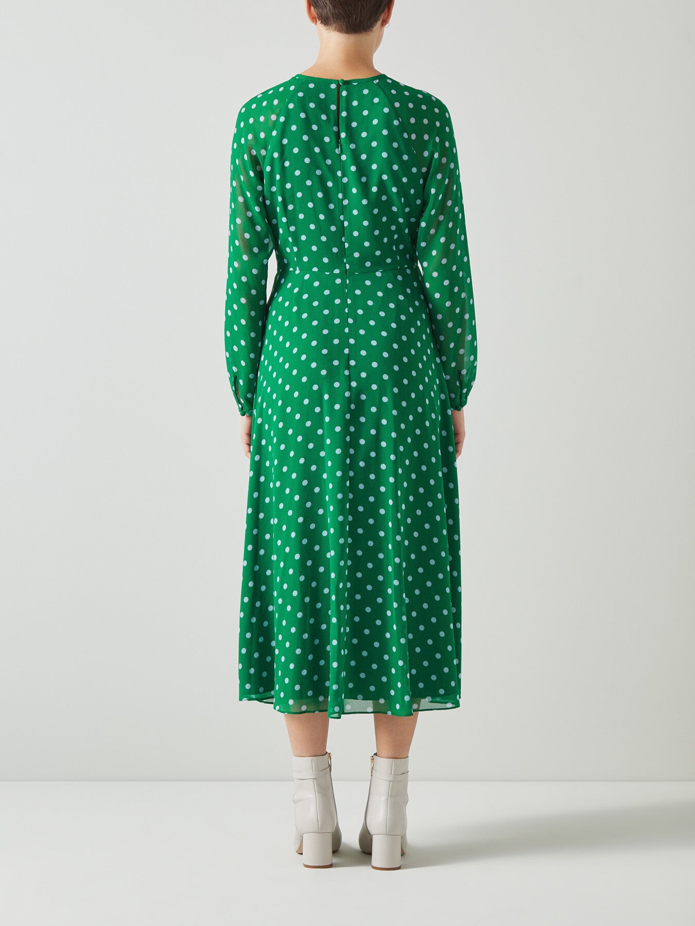 Addison And Blue Spot Print Midi Dress