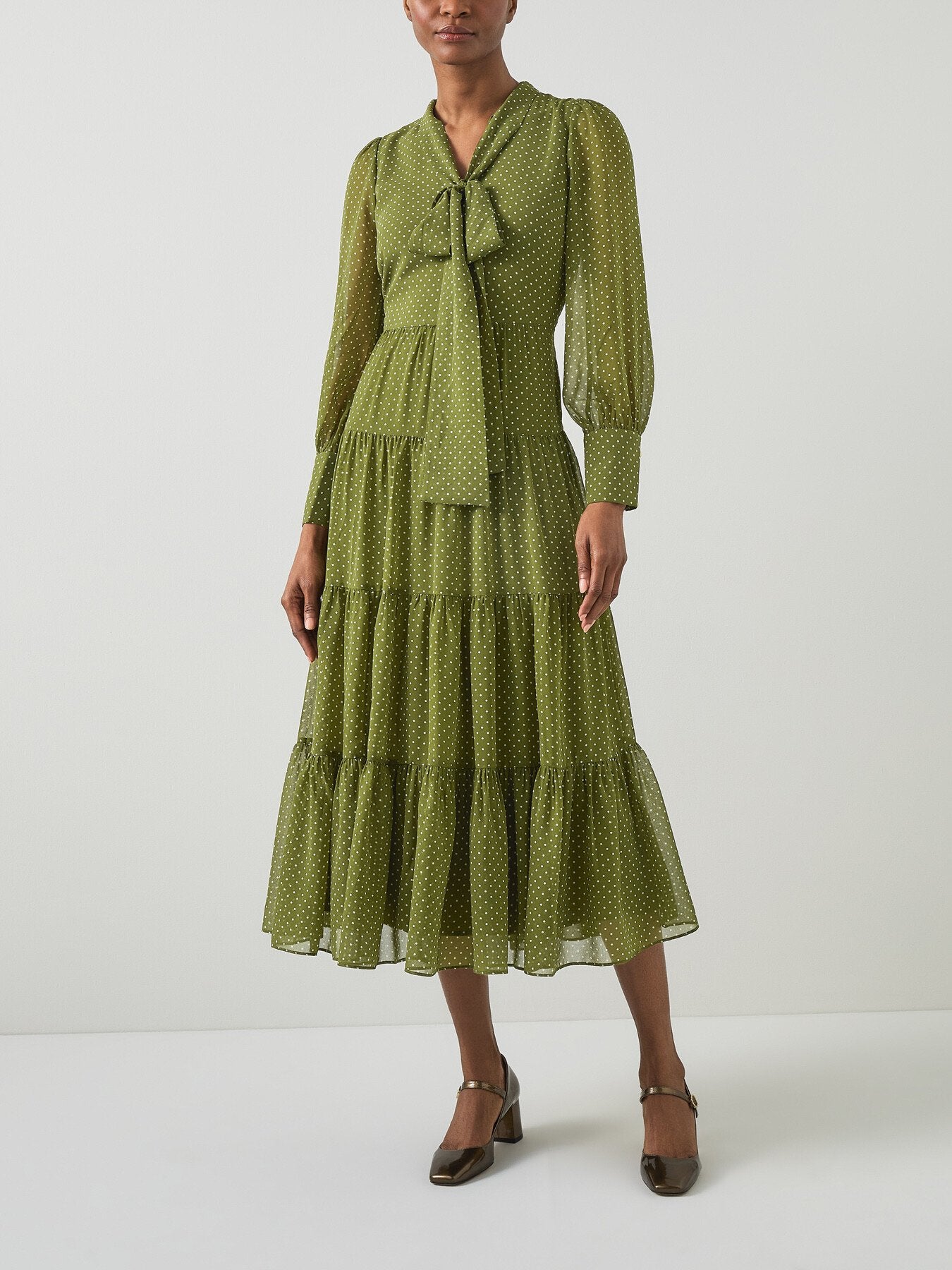 Polly Olive & Birch  Polka Dot Tiered Dress