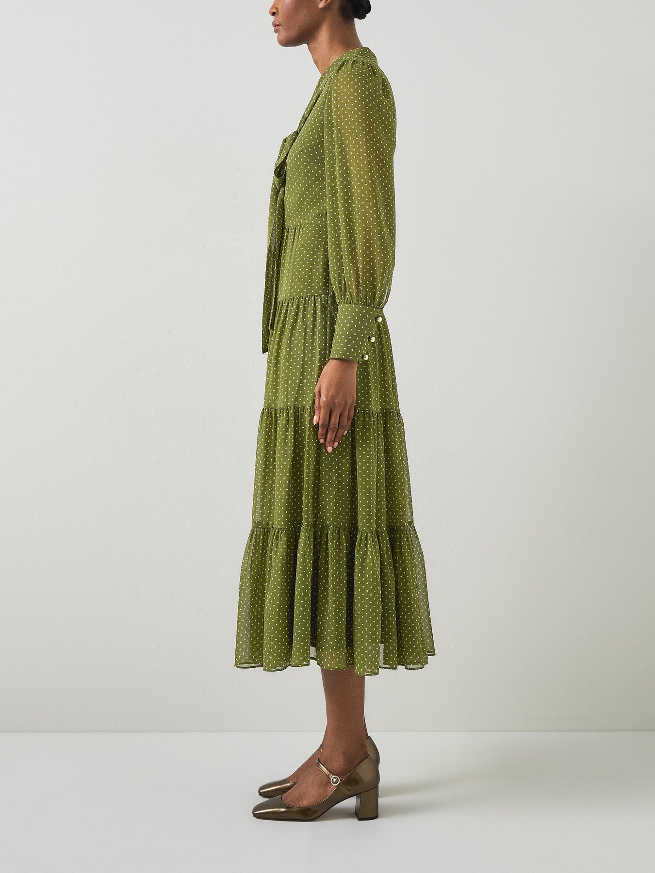 Polly Olive & Birch  Polka Dot Tiered Dress