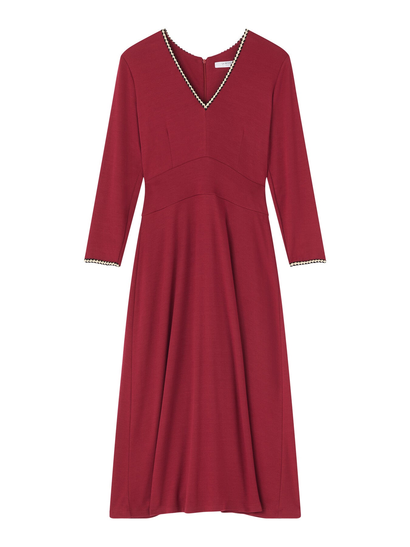 Astrid Rio Viscose Blend Contrast Trim Ponte Dress