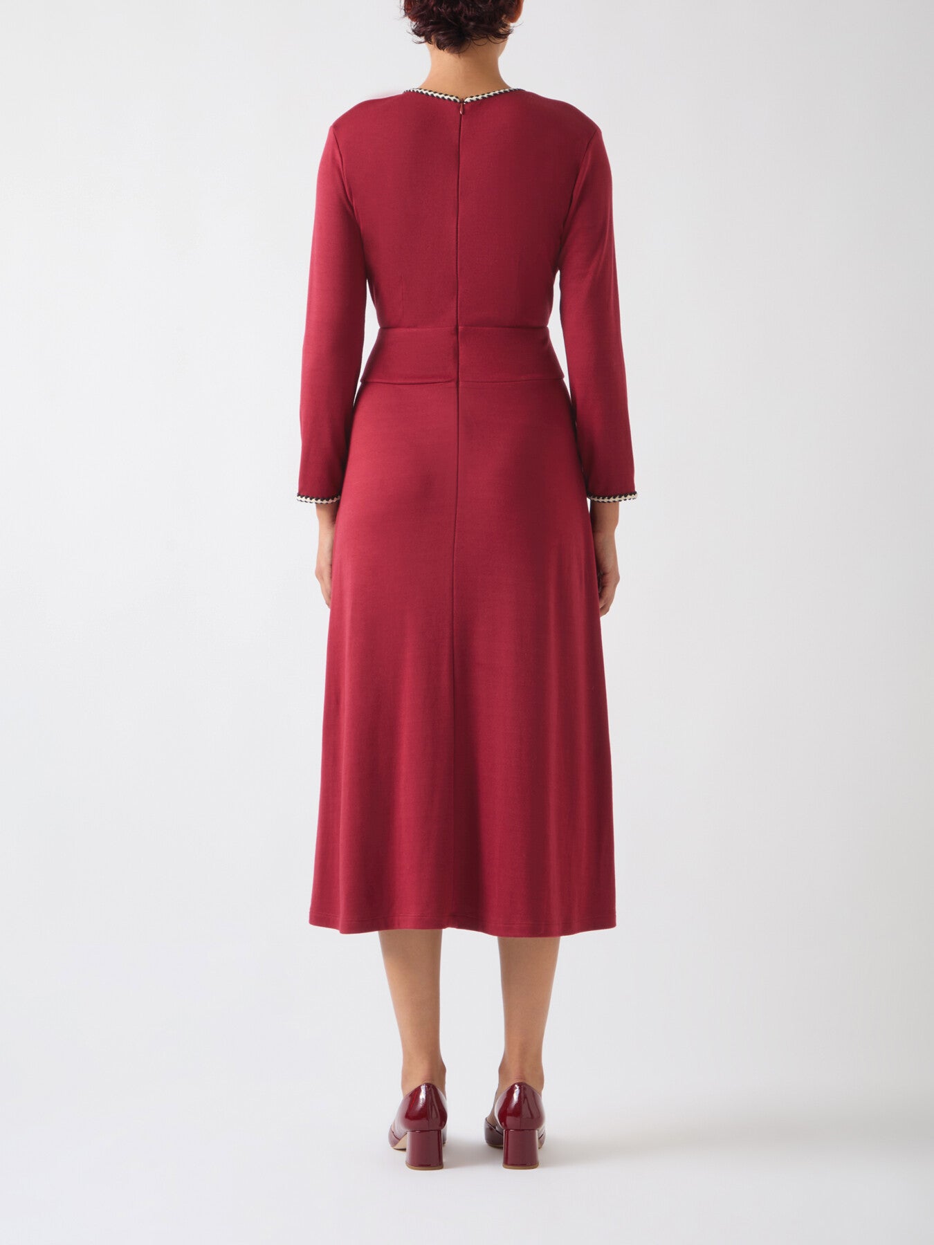 Astrid Rio Viscose Blend Contrast Trim Ponte Dress
