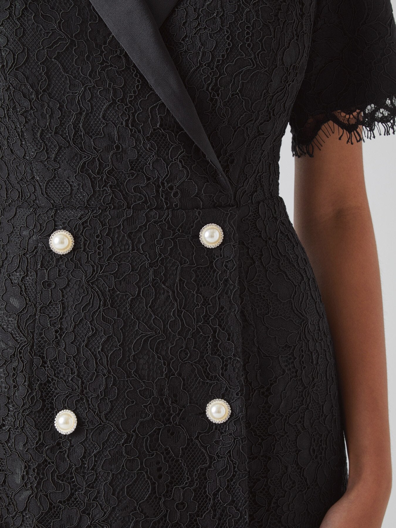 Nathalie Lace Tuxedo Dress