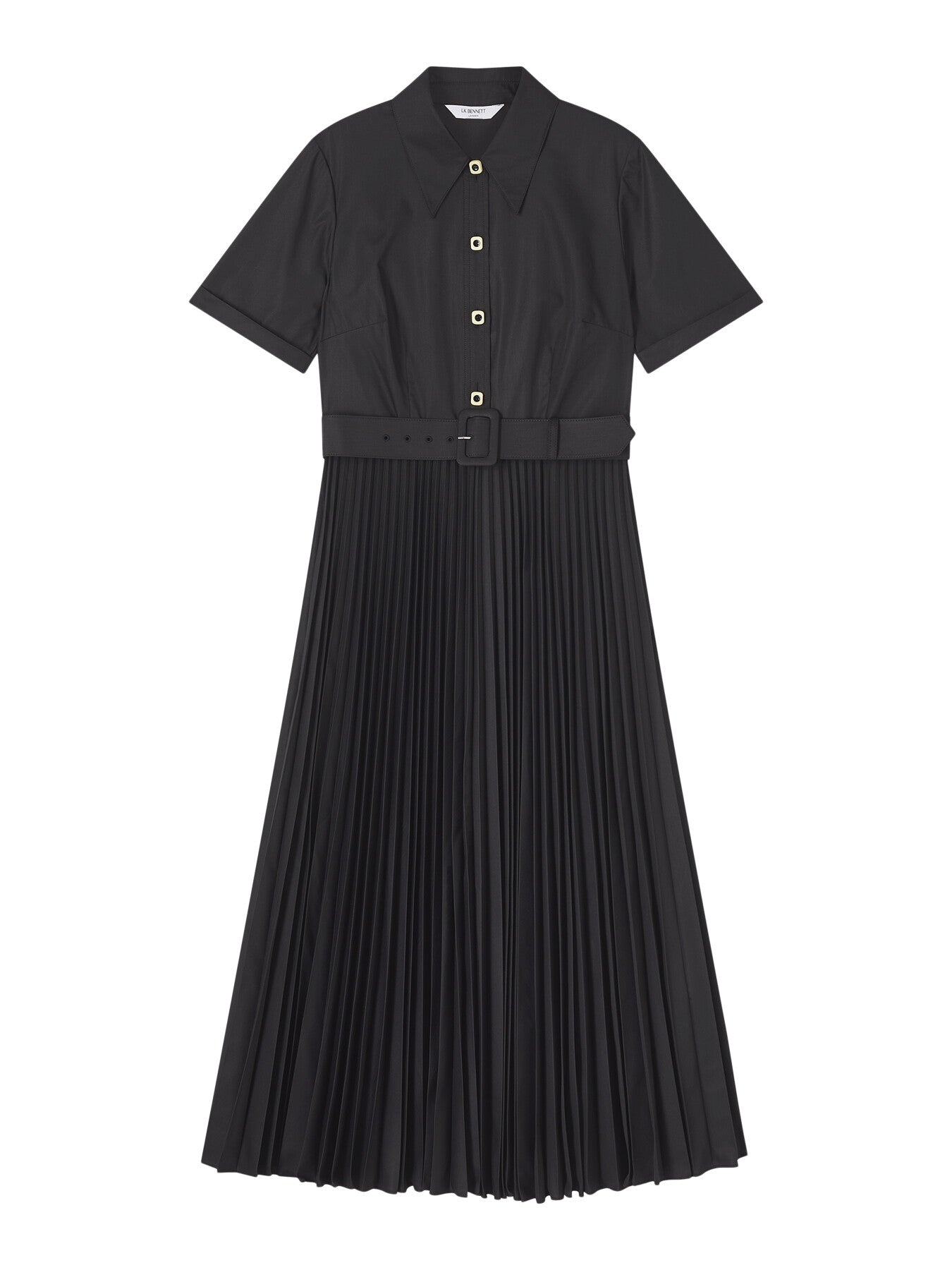 Cally Pleated Shirt Dress