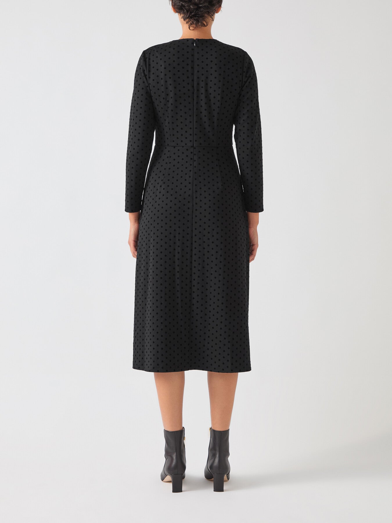 Marim Flocked Spot Ponte Jersey Dress
