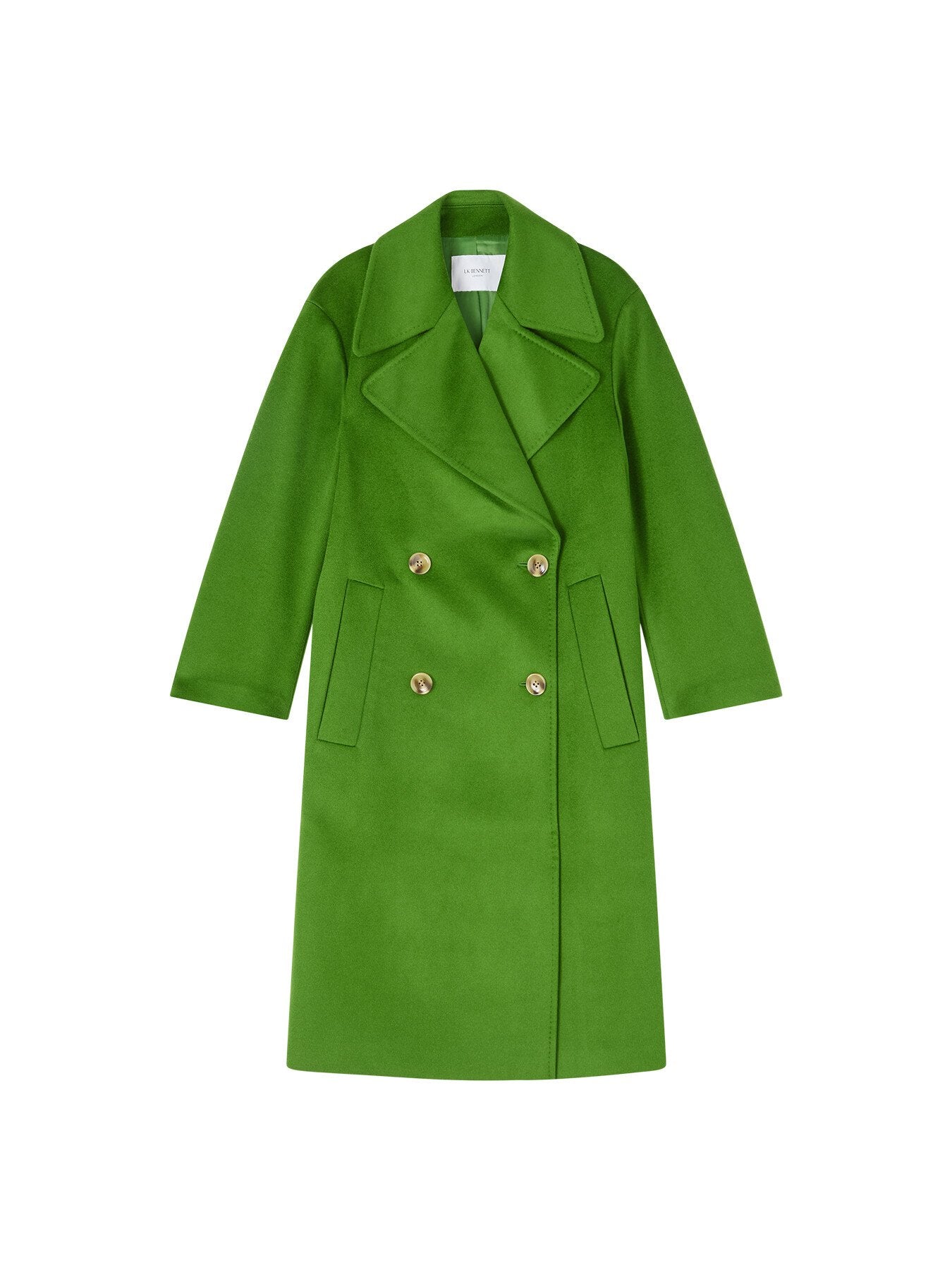 Amor Bright Double Breasted Wool Coat
