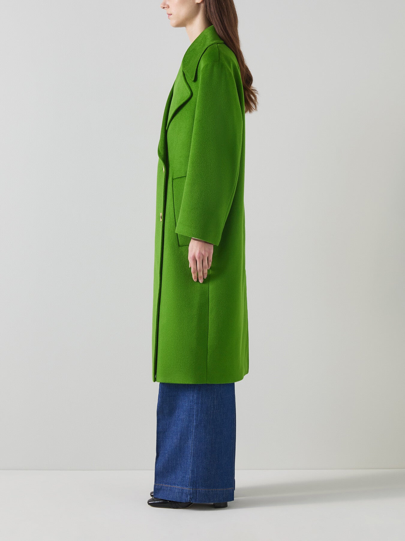 Amor Bright Double Breasted Wool Coat