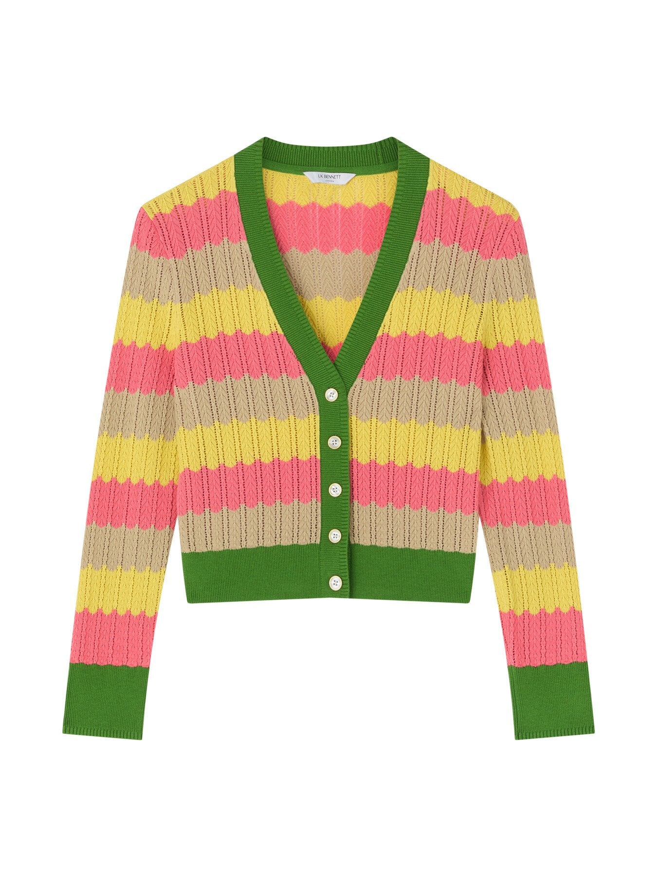 Cinzia Treetop Multicoloured Cotton Blend Zig Zag Mult