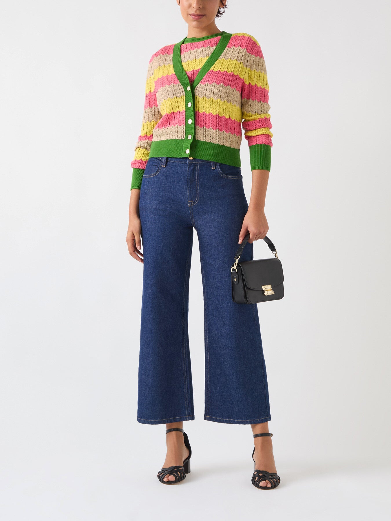 Cinzia Treetop Multicoloured Cotton Blend Zig Zag Mult