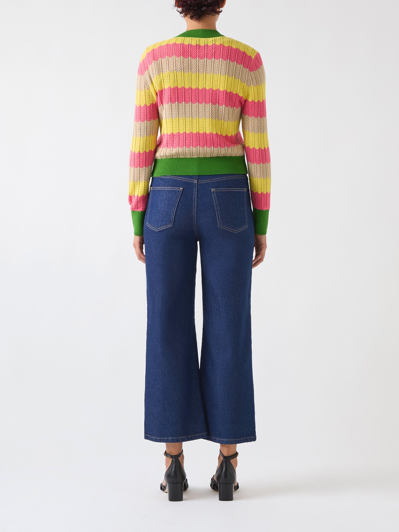 Cinzia Treetop Multicoloured Cotton Blend Zig Zag Mult