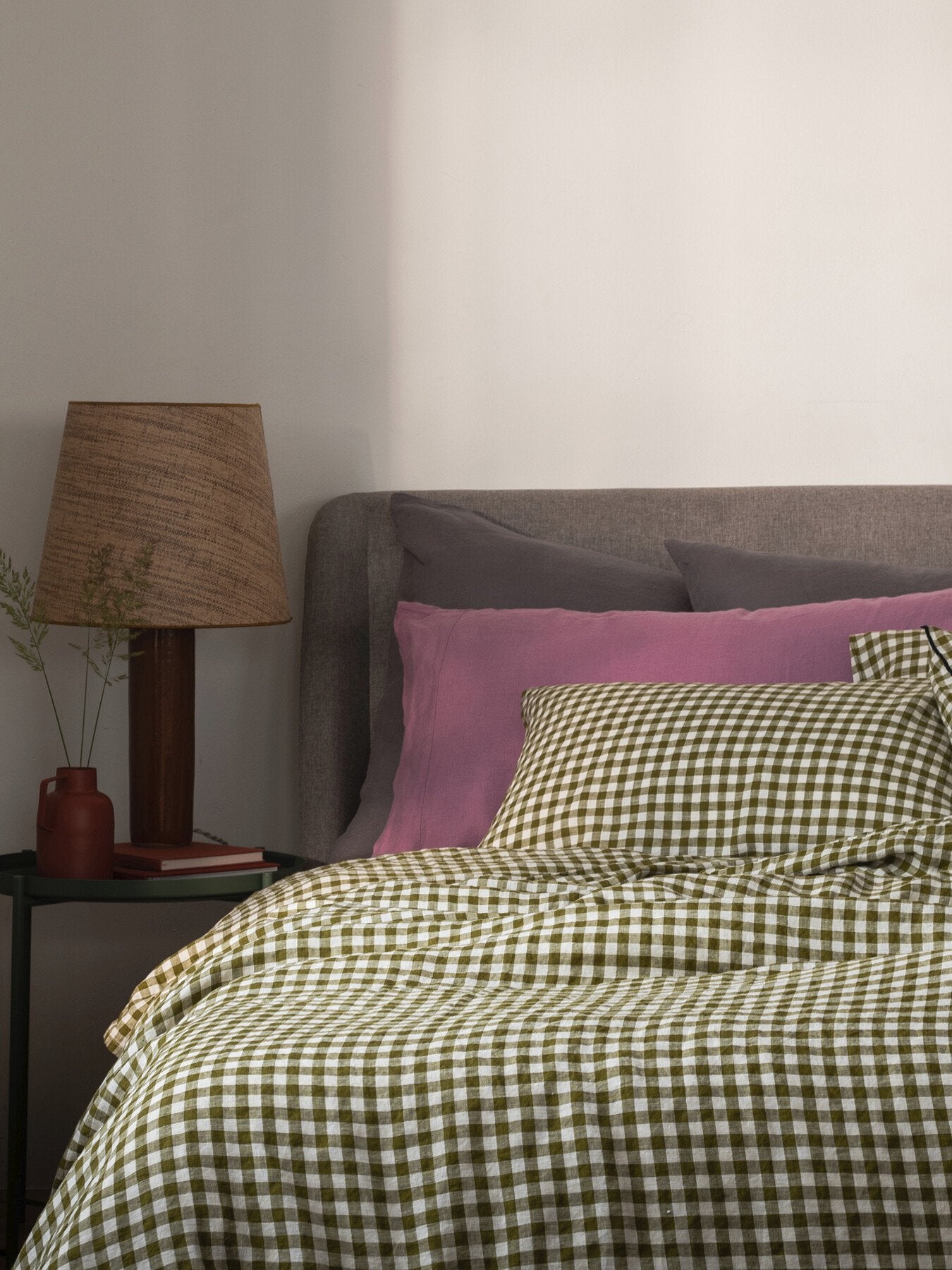 Gingham Linen Pillowcase Pair
