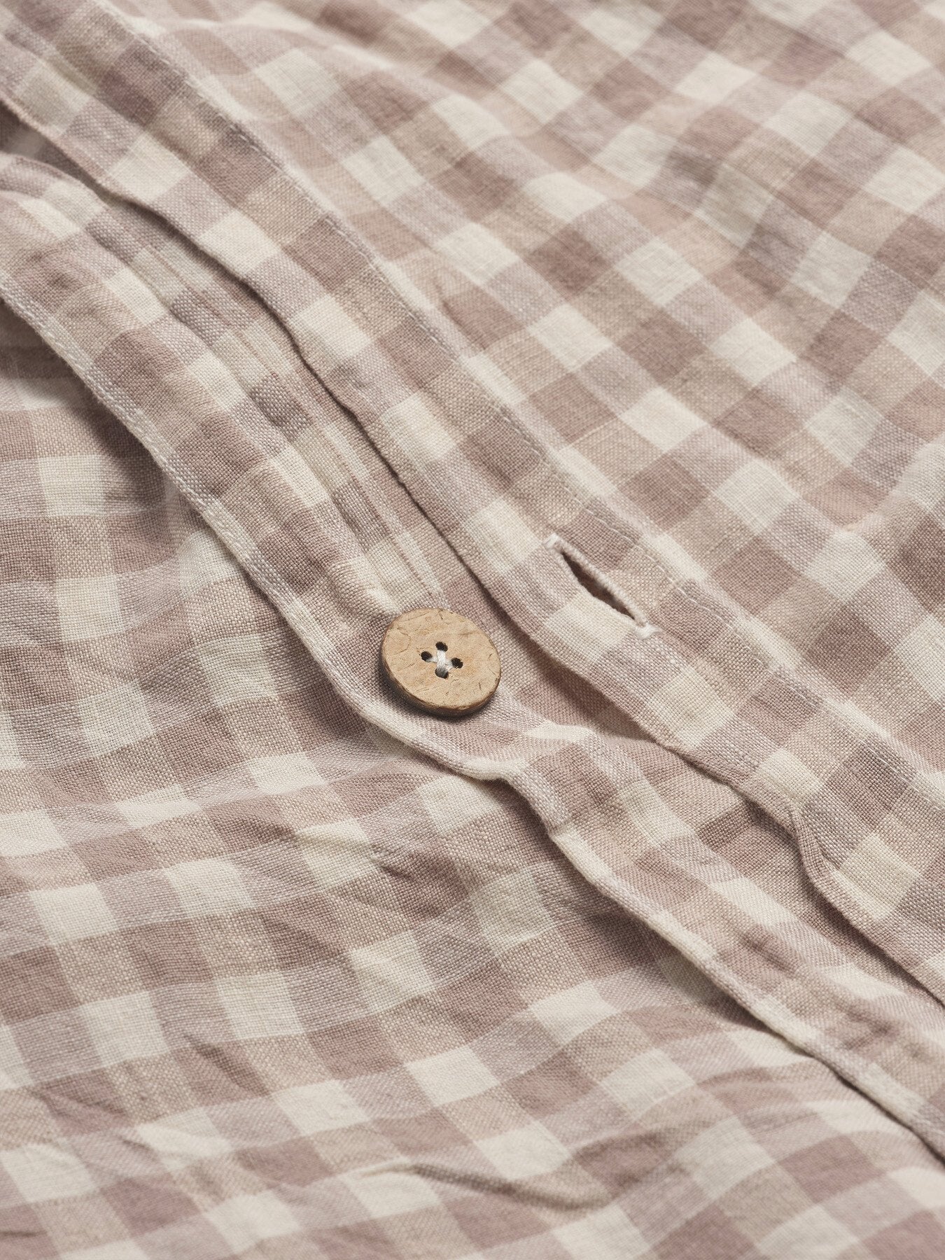 Gingham Linen Duvet Cover