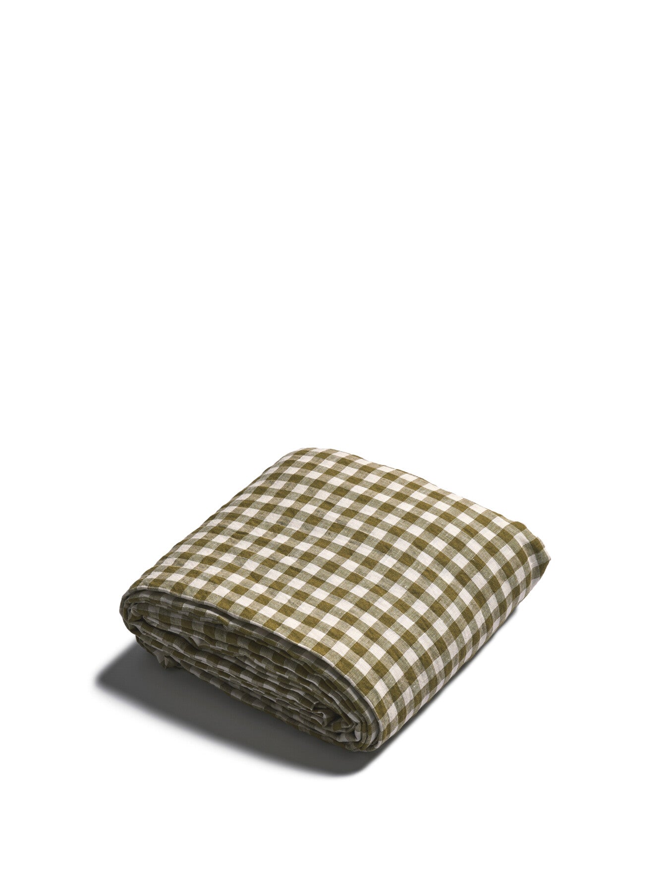 Gingham Linen Flat Sheet