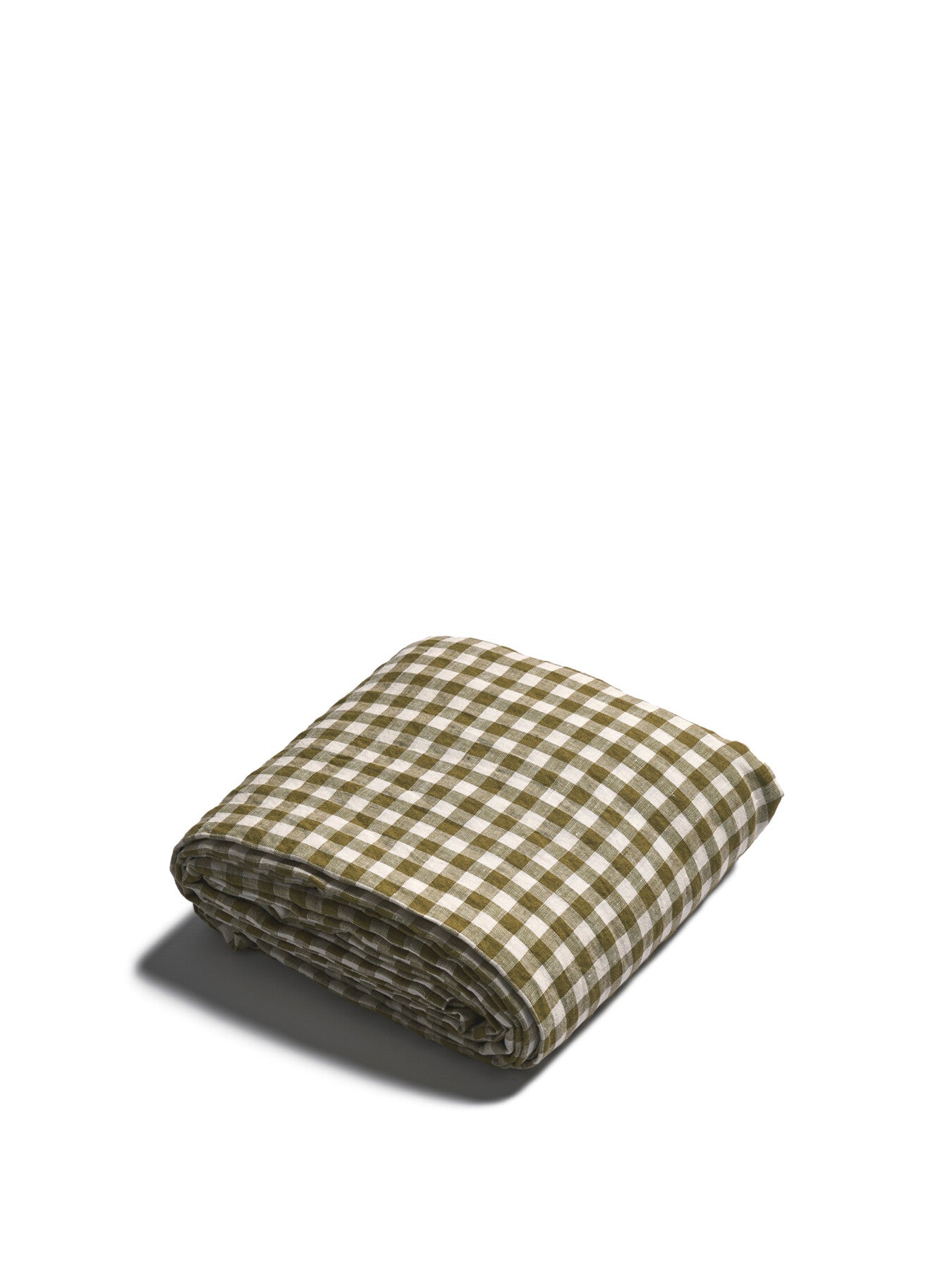 Gingham Linen Blend Flat Sheet