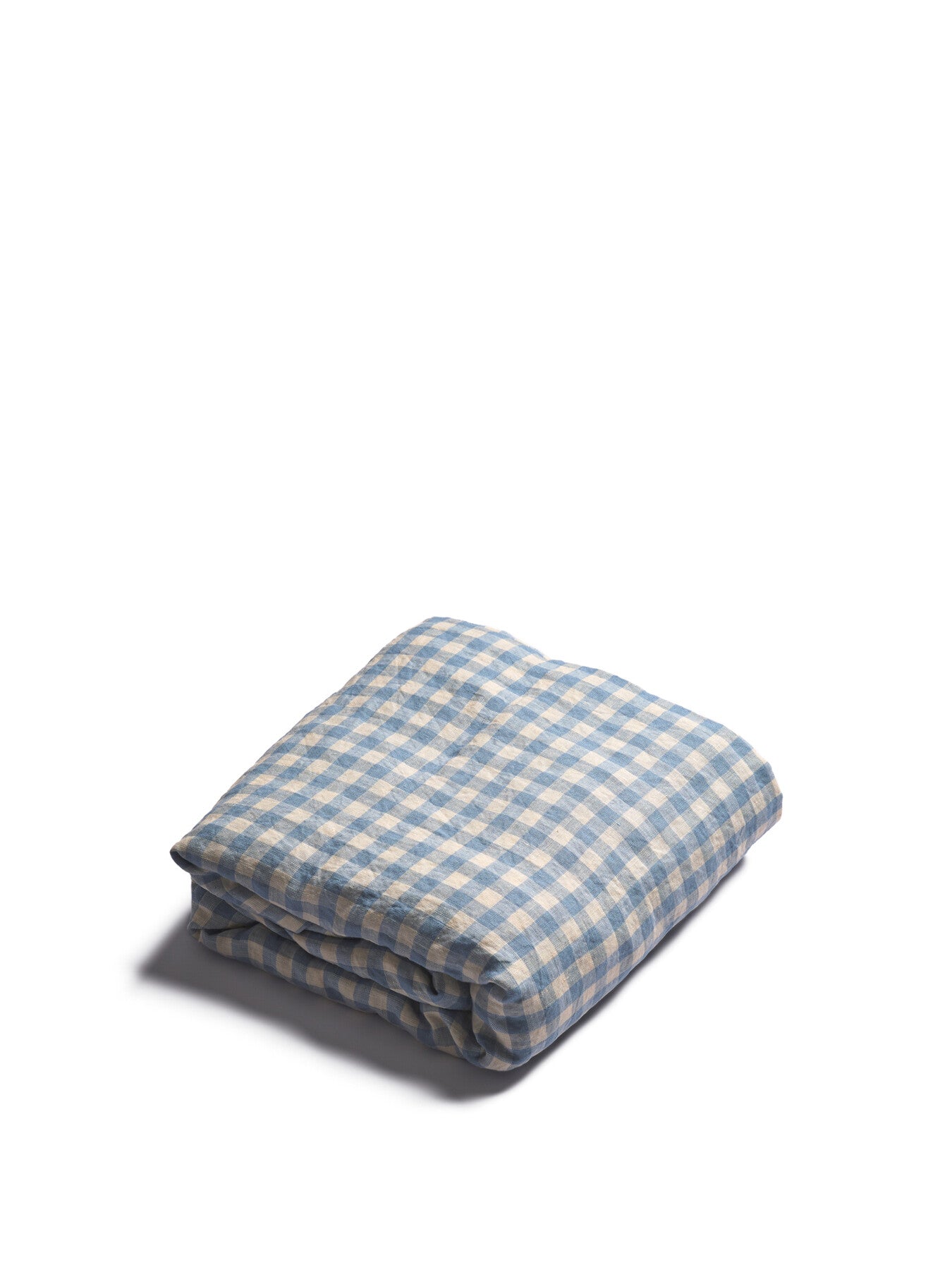 Gingham Linen Blend Flat Sheet
