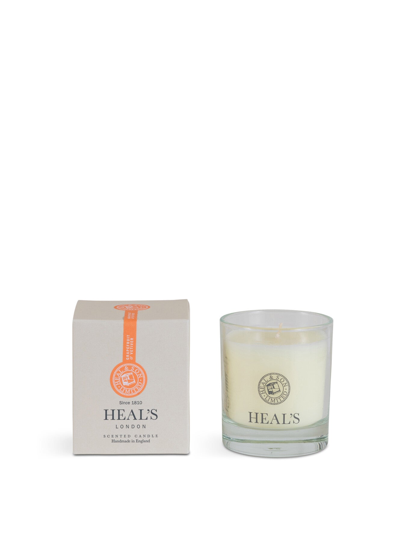 Grapefruit and Vetivert Scented Glass Candle