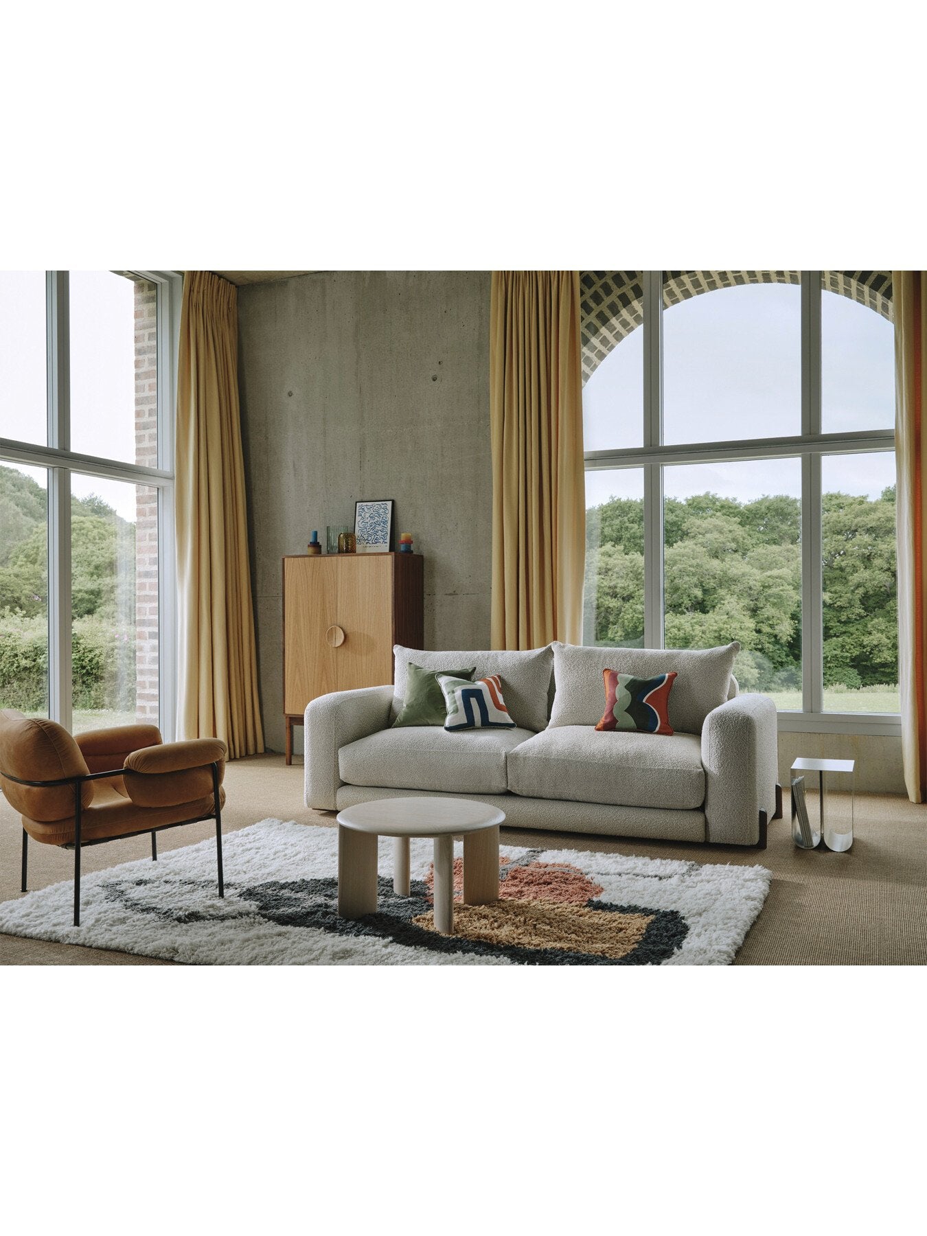 Nuvola 4 Seater Sofa Chunky Boucle Ecru