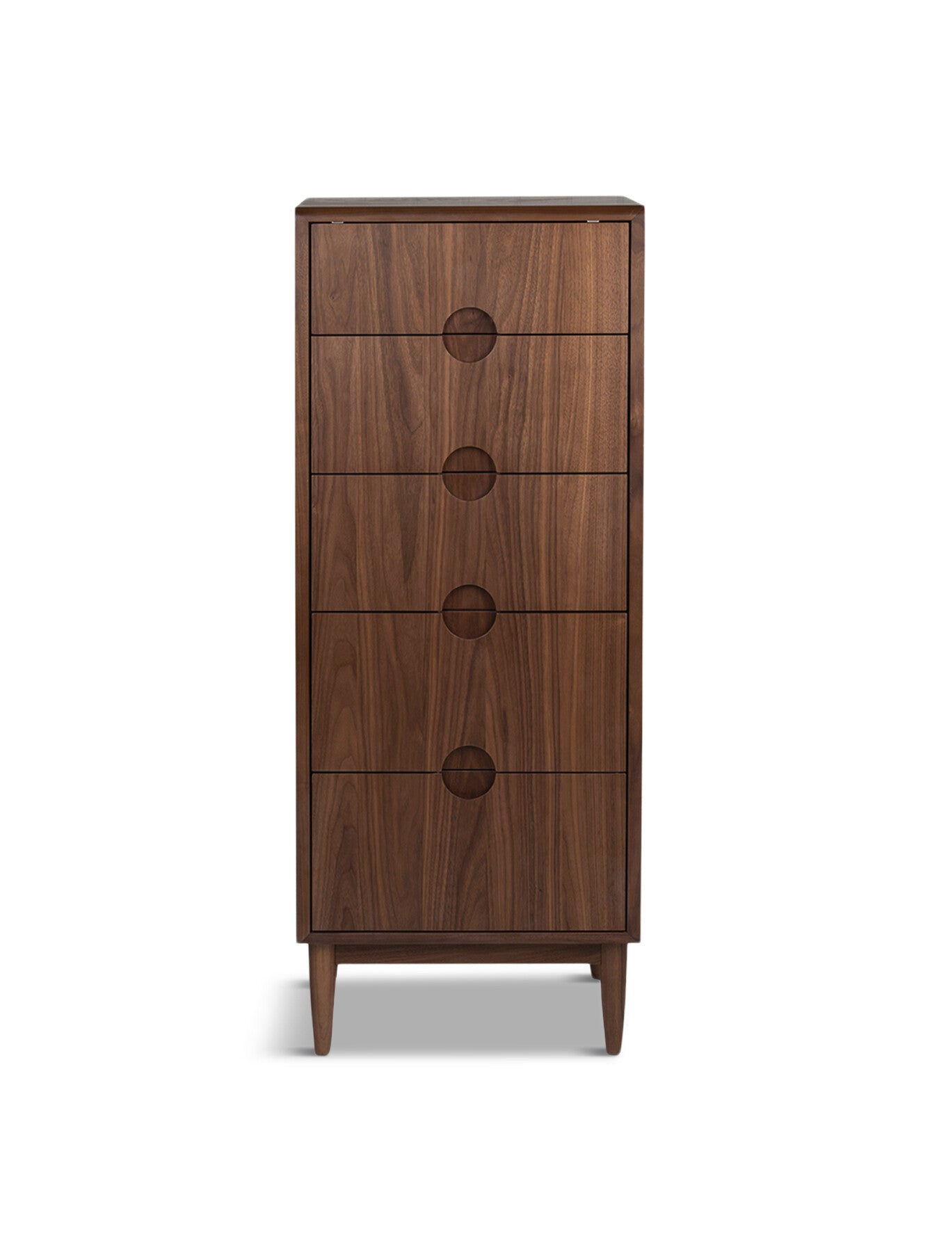 Amira 5 Drawer Tall Chest Walnut