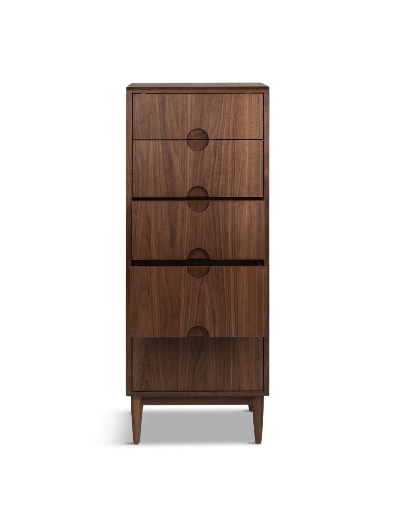 Amira 5 Drawer Tall Chest Walnut