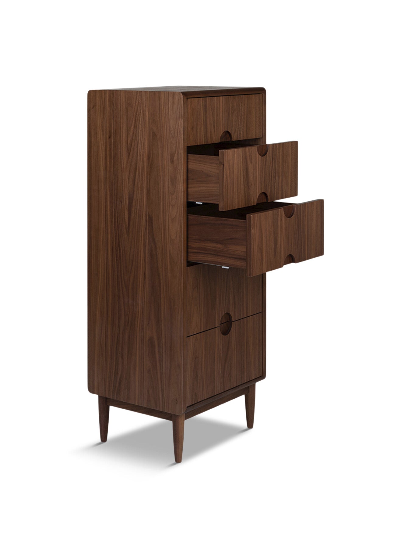 Amira 5 Drawer Tall Chest Walnut