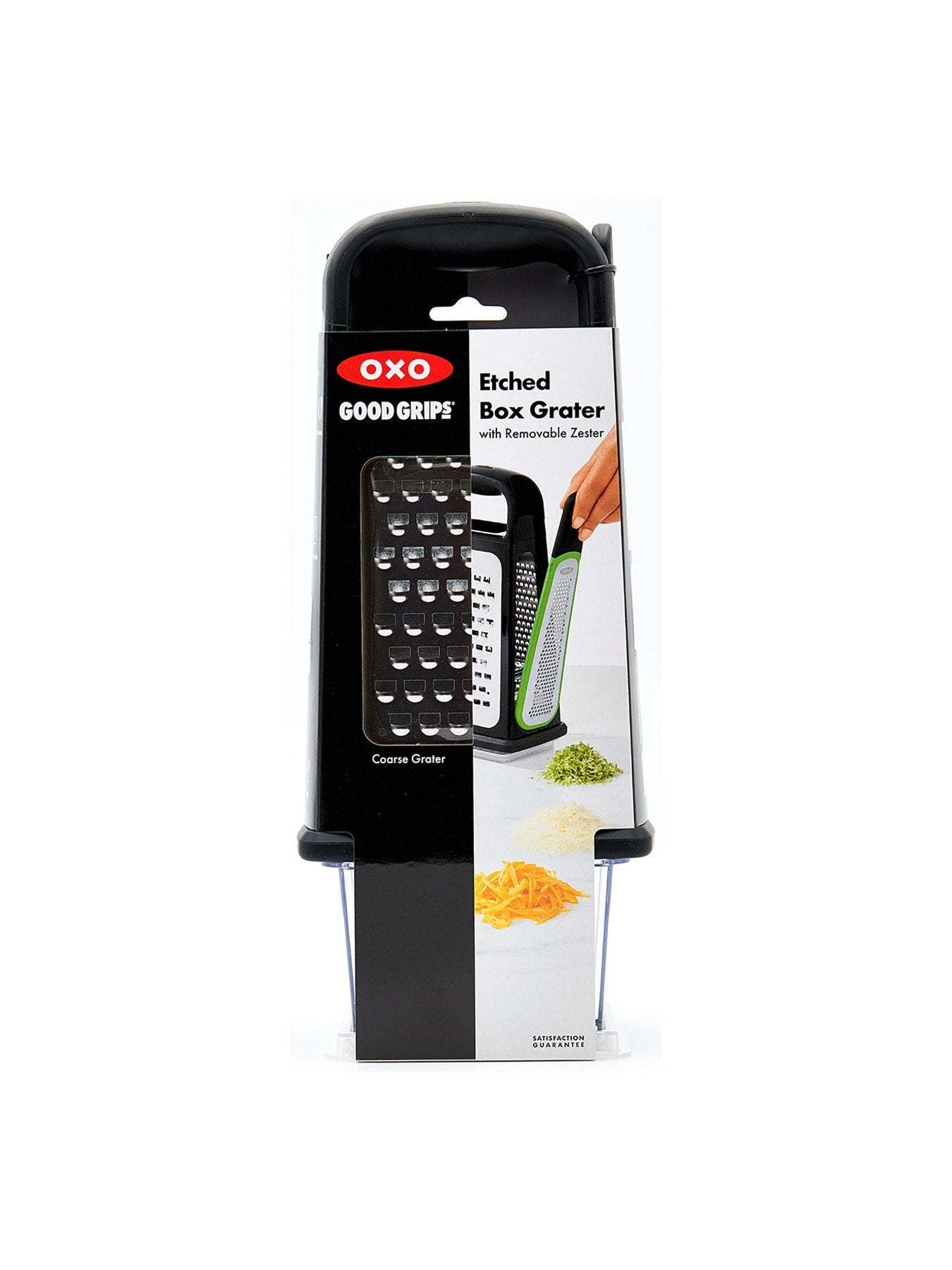 Etched Box Grater with Removable Zester
