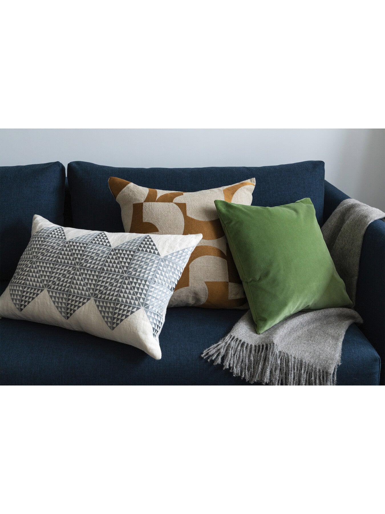 Velvet Cushion Sage 55 x 55cm