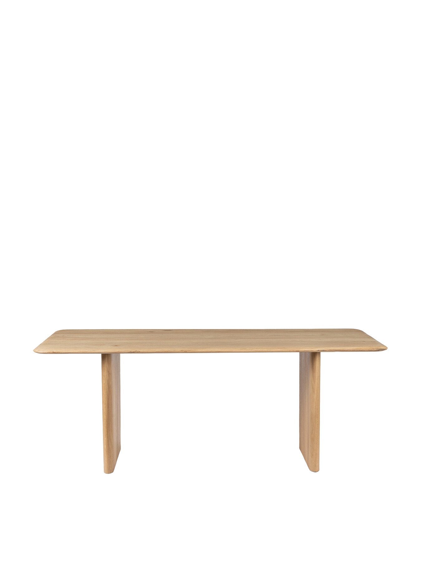 Ludwick Oak Wood 200Cm Dining Table, Seats 4-6