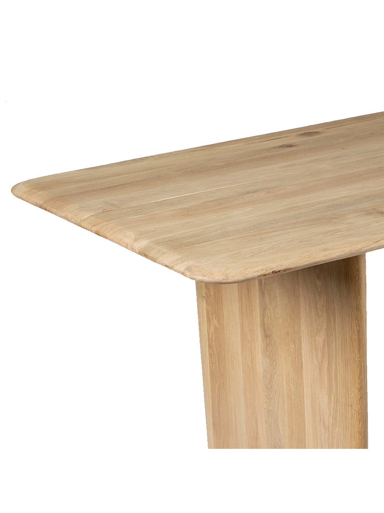 Ludwick Oak Wood 200Cm Dining Table, Seats 4-6