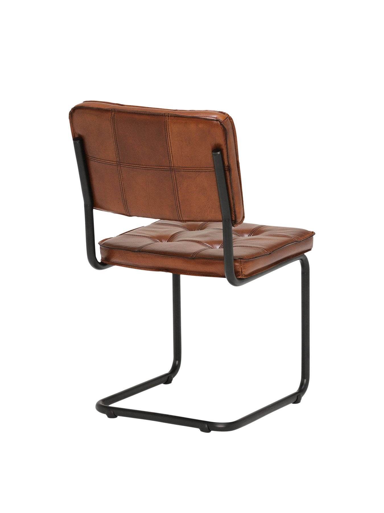 Byron Leather Dining Chair, Light Brown