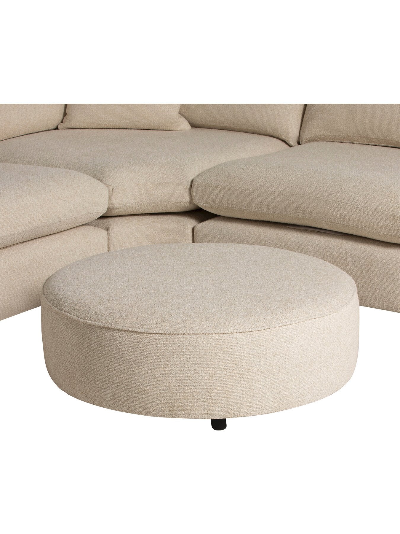 Round Fabric Footstool