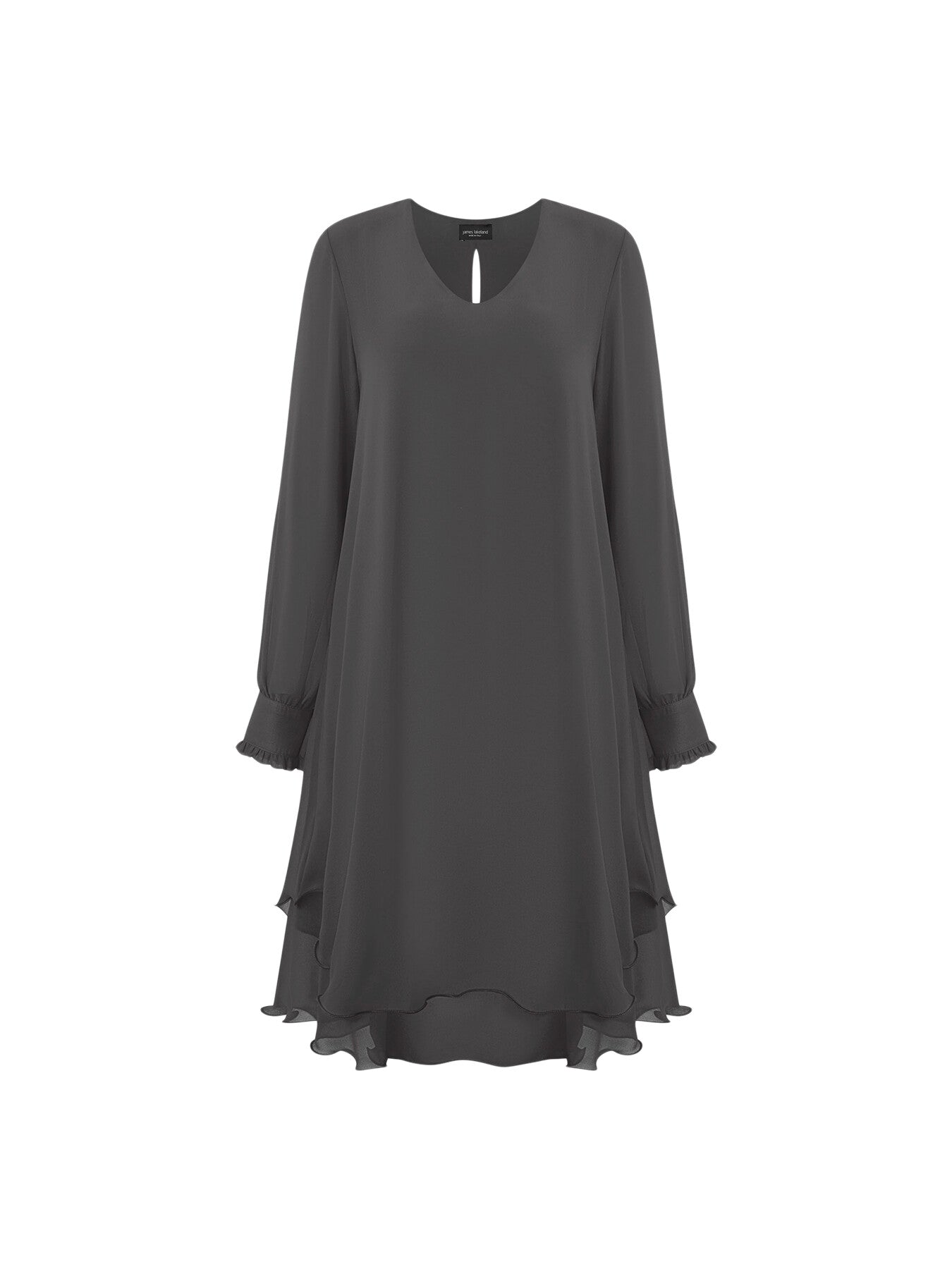 Grey Wave Hem Dress