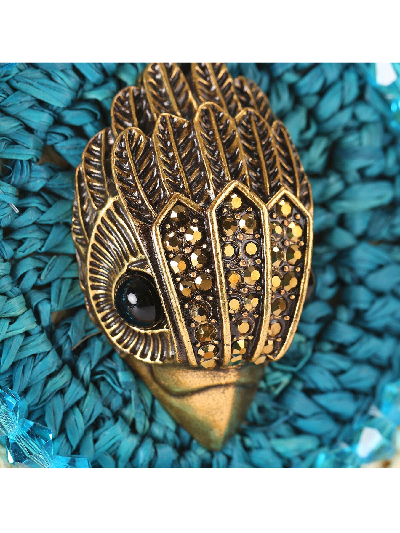 RAFFIA EYE BASKET TOTE