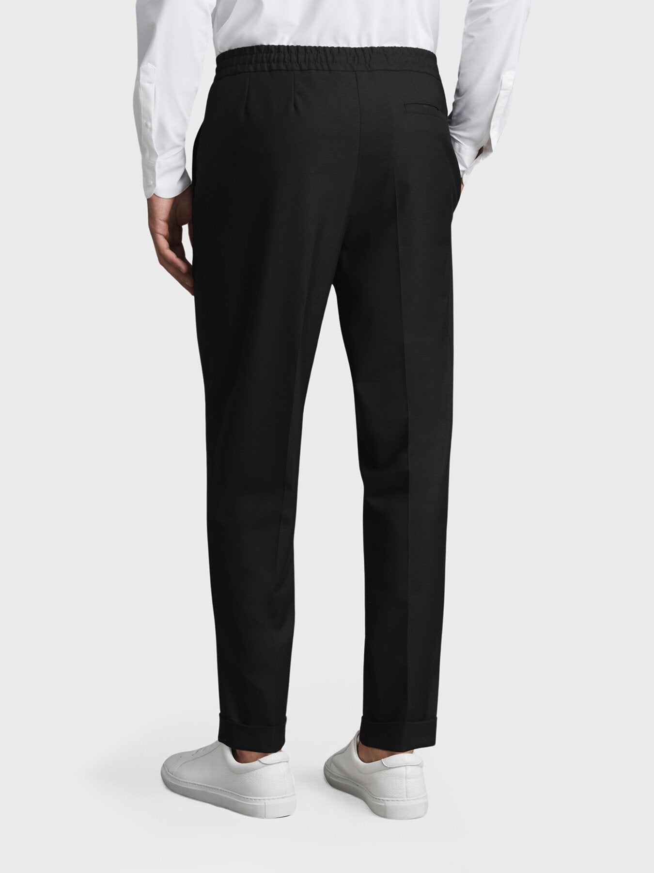 Brighton Relaxed Drawstring Trousers With Turn-Ups