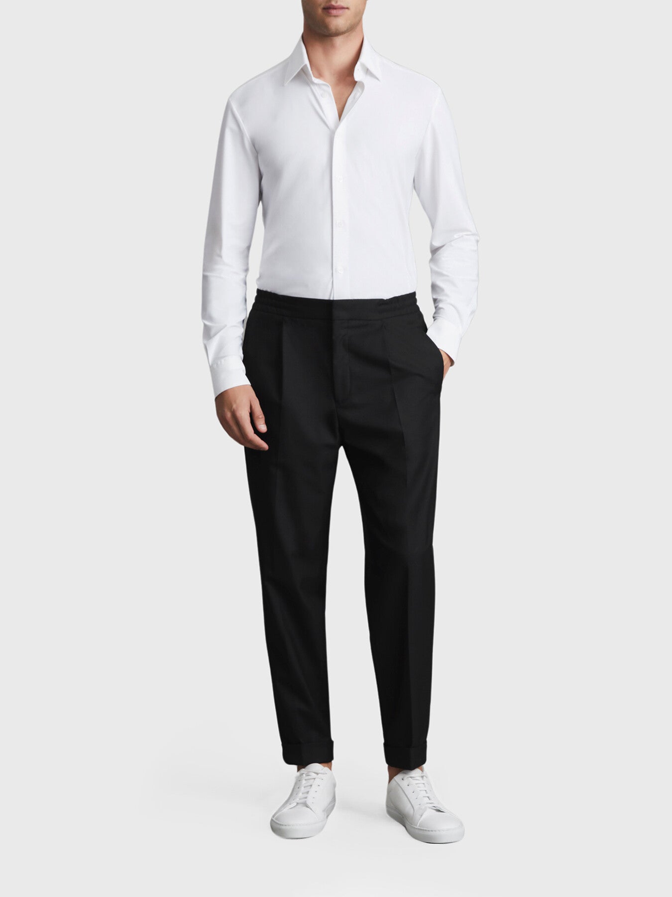 Brighton Relaxed Drawstring Trousers With Turn-Ups