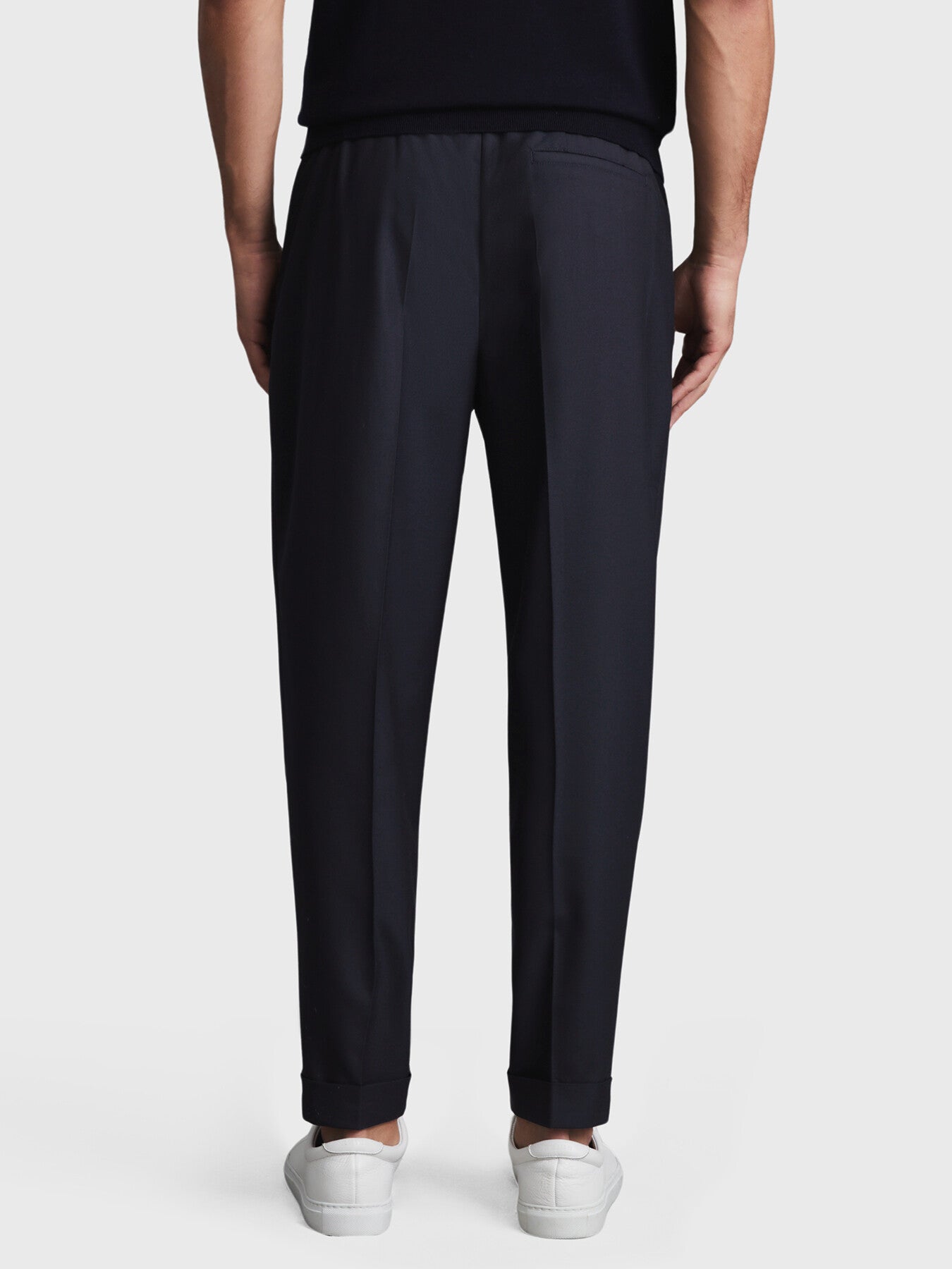 Brighton Relaxed Drawstring Trousers With Turn-Ups