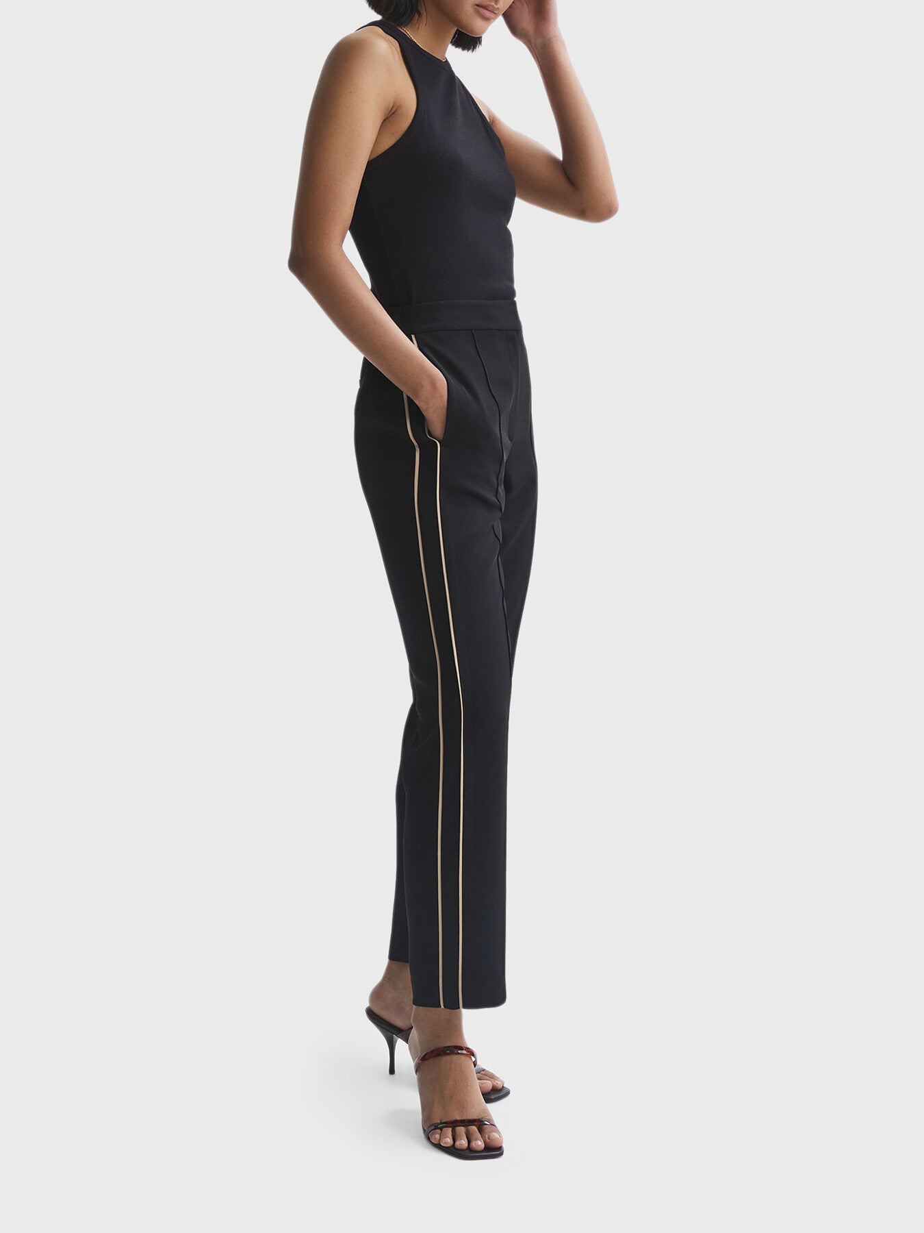 Theo Taper Tapered Fit Side Stripe Trousers
