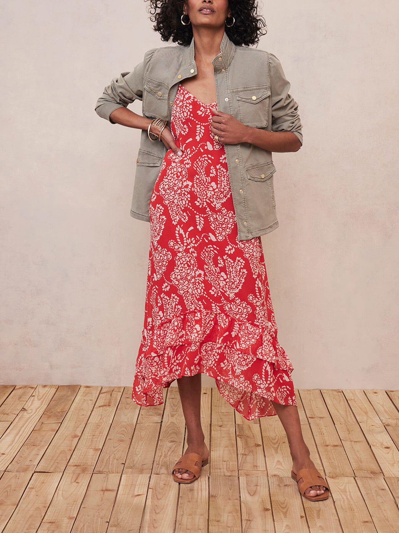 Gracie Print Midi Dress