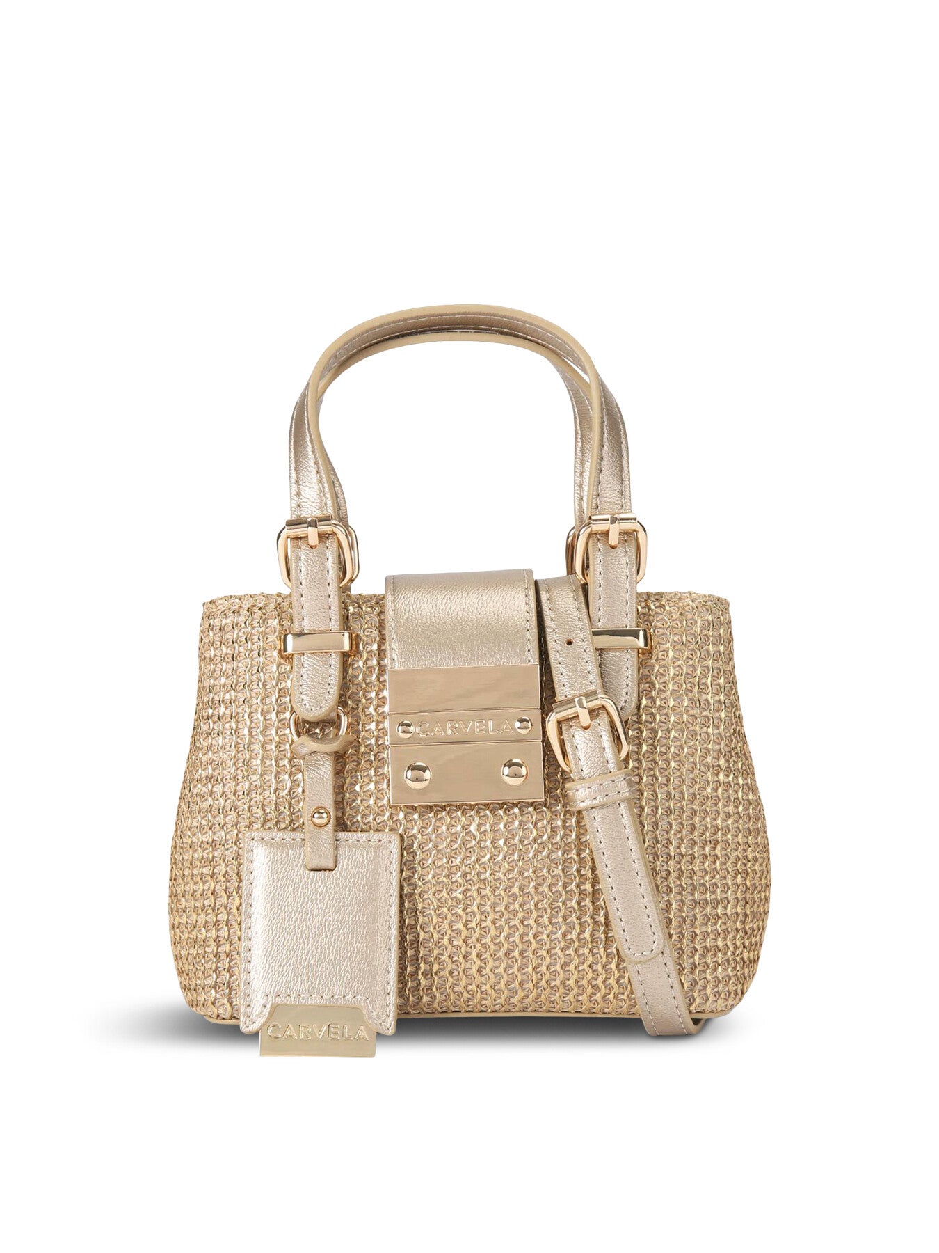 Mini Mandy Raffia Shoulder Bag