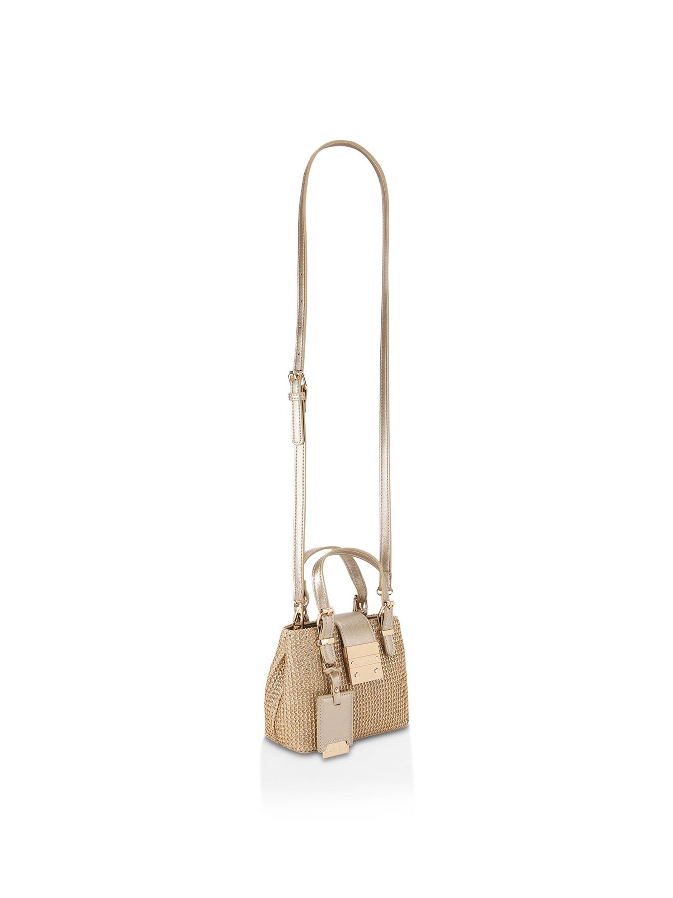 Mini Mandy Raffia Shoulder Bag