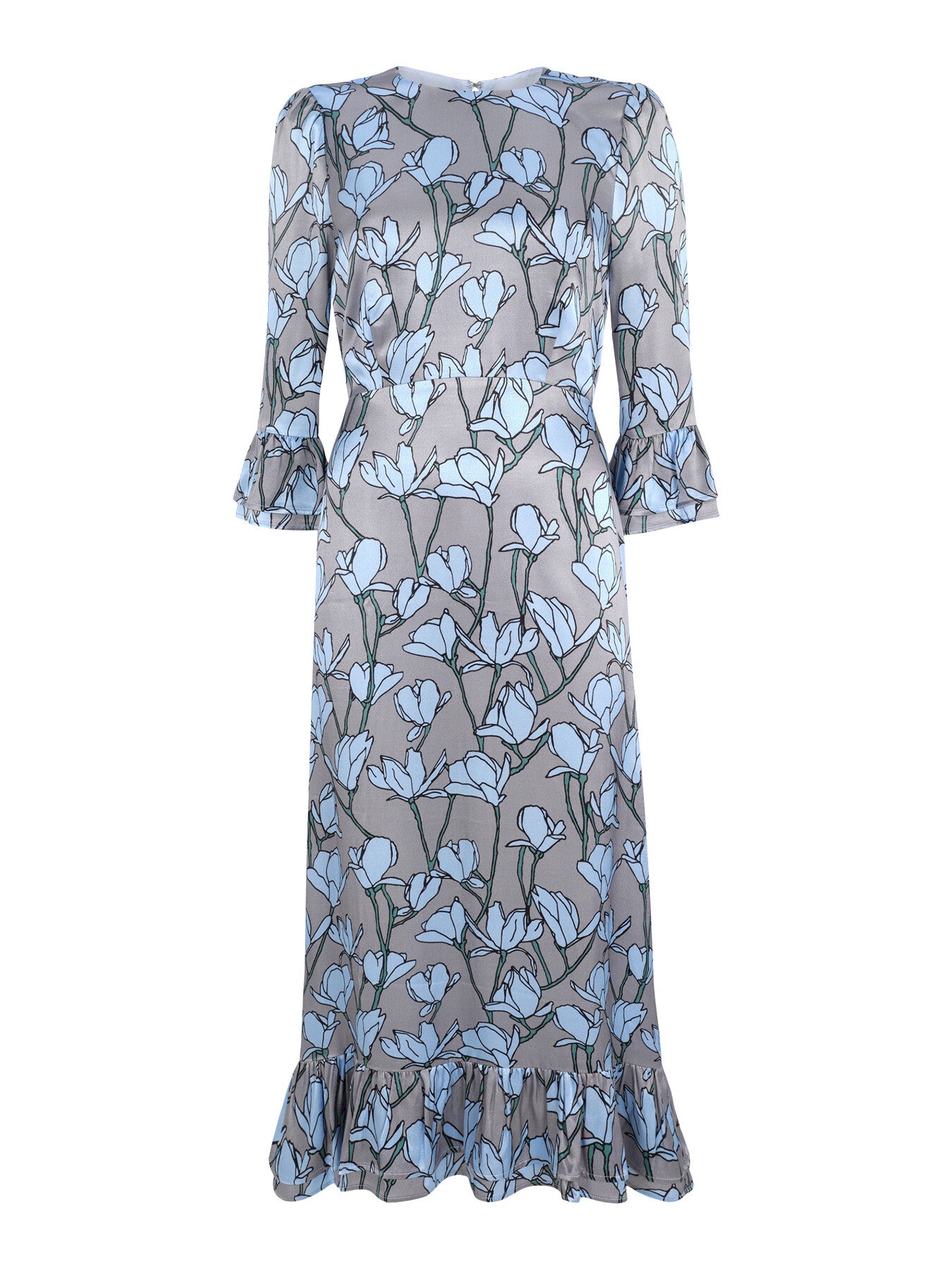 Layla Print Pleated Midi Dress