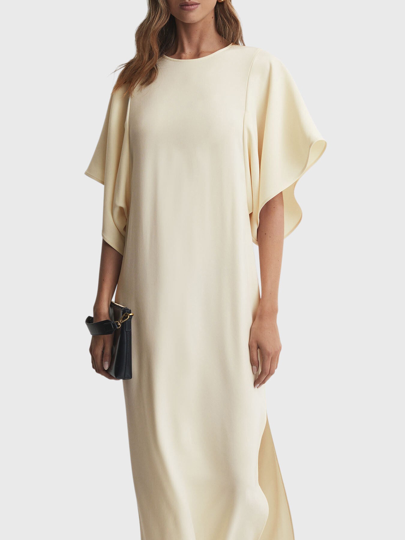 Louise Cape-Sleeve Midi Dress