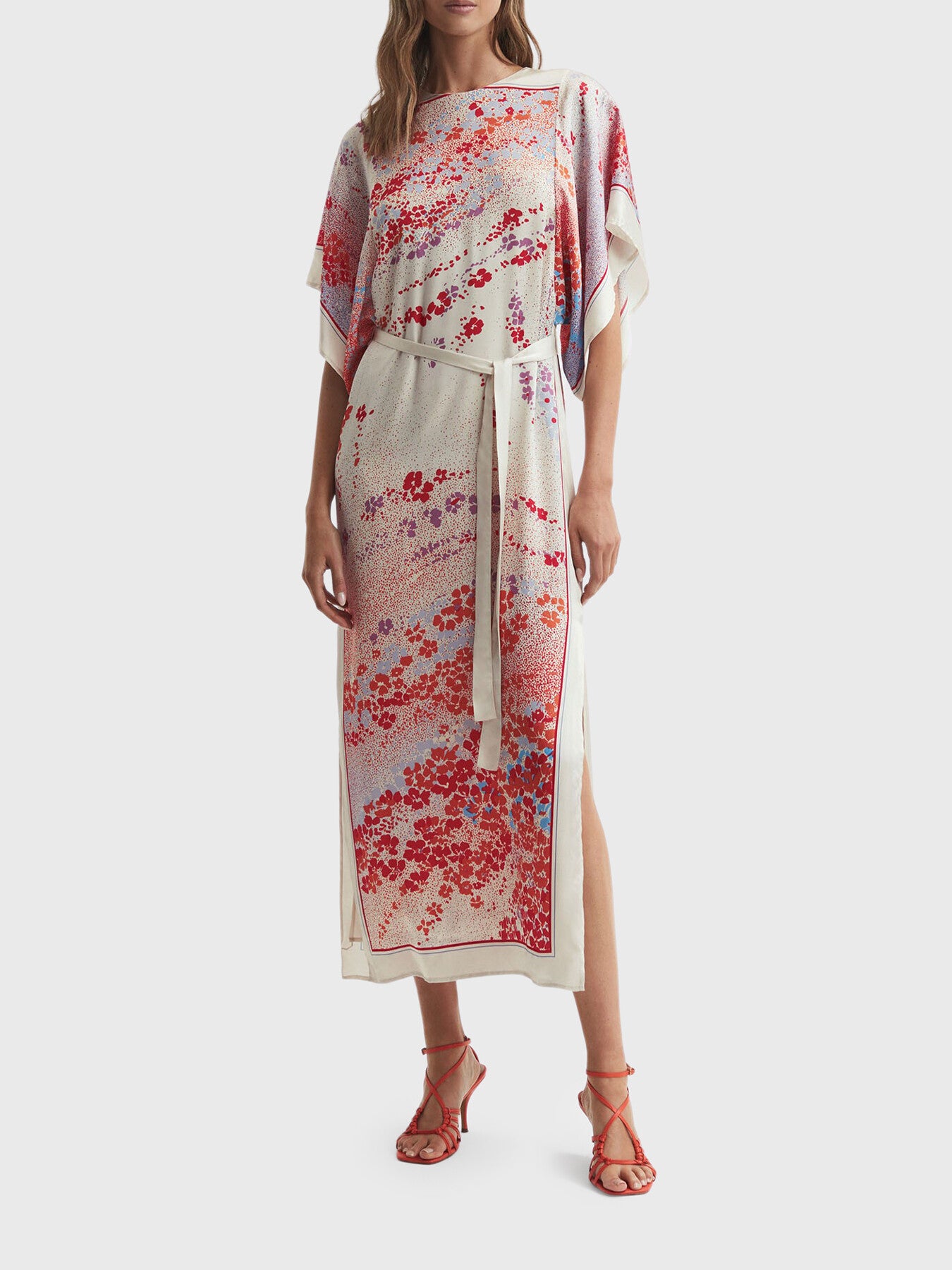 Lydia Printed Belted Maxi Dress