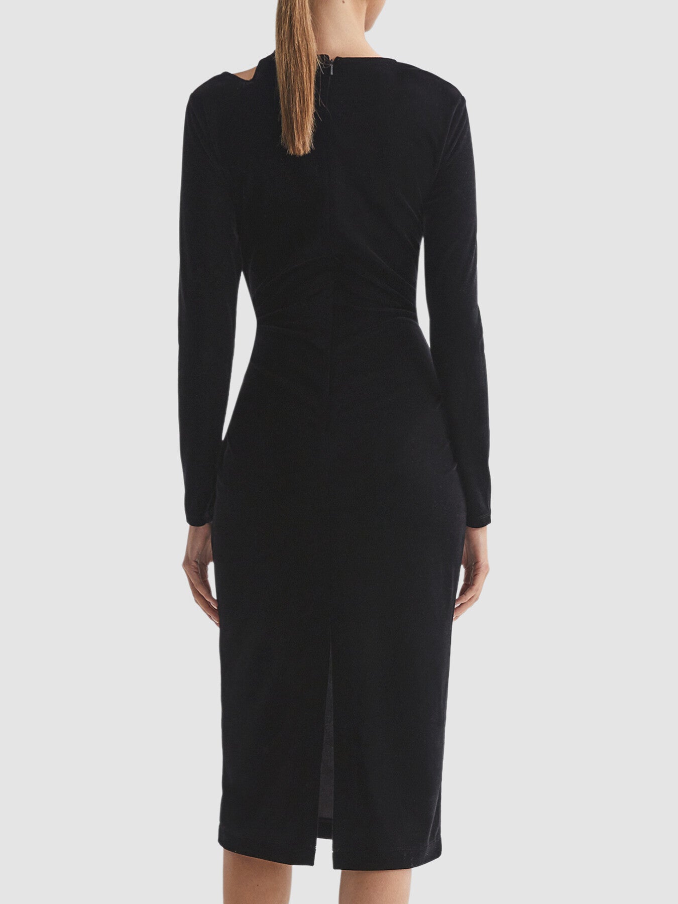 Macey Velvet Cut-Out Midi Dress
